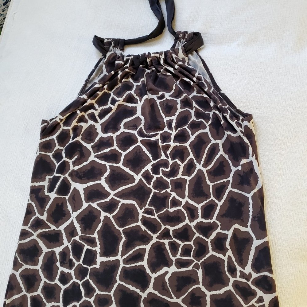 Tahari Animal Print Halter Top